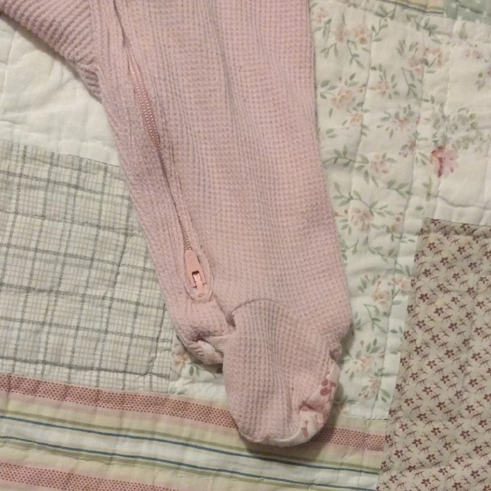 Carter's Soft Flannel Pink Floral Footie